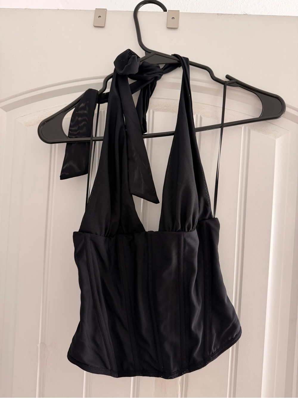 Garage Black Halter Corset Bandeau Top
